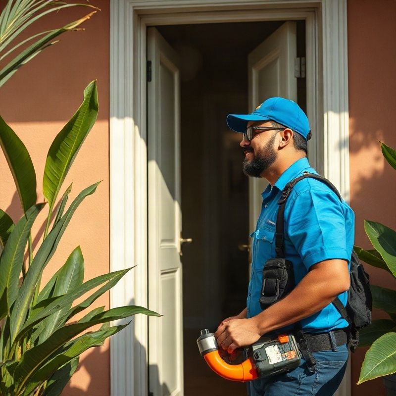 Profissional Betabnova chegando a uma residência em Salvador